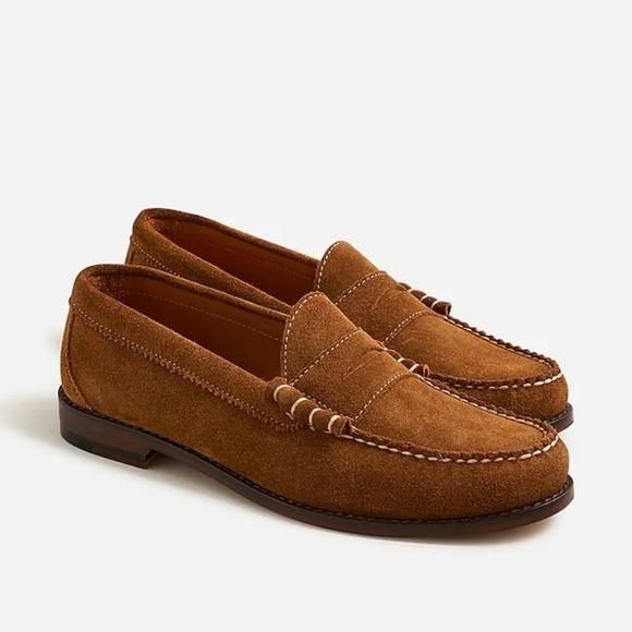 New! J. Crew Camden Suede Loafers with Leather Soles - Picture 1 of 14